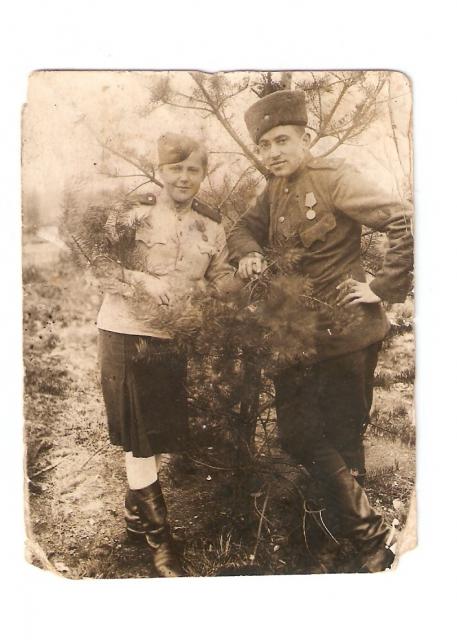 George (Zyuzya) Gofman, 1943, in a Soviet Army